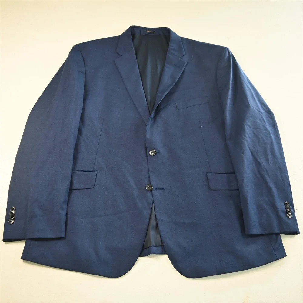 Joseph Abboud 50R Blue Stretch Wool Mens Blazer Suit Jacket Sport Coat